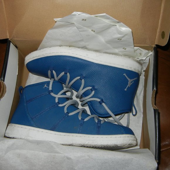 Jordan Nike Galaxy High Top Sneakers Basketball French Blue - Picture 1 of 15